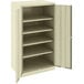 Tennsco 24" x 36" x 72" Putty Standard Storage Cabinet with Solid Doors - Unassembled 1480-CPY Main Thumbnail 1