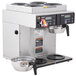 A Bunn commercial automatic coffee brewer with 4 upper and 2 lower warmers on a counter.