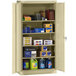Tennsco 18" x 36" x 72" Putty Standard Storage Cabinet with Solid Doors - Unassembled 1470-CPY Main Thumbnail 1