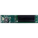 A green circuit board with a black rectangular electronic display.