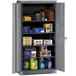 Tennsco 18" x 36" x 72" Dark Gray Standard Storage Cabinet with Solid Doors - Unassembled 1470-MGY Main Thumbnail 1