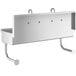 Regency 48" x 17 1/2" Multi-Station Hand Sink with 2 Wall Mounted Faucets Main Thumbnail 4