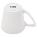 A CAC white porcelain coffee cup with a handle.