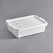 A white polypropylene container with a lid.