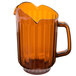 Choice 60 oz. Amber SAN Plastic Beverage Pitcher with 3 Spouts Main Thumbnail 3