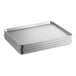 A stack of heavy-duty full size aluminum bun or sheet pans.
