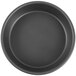 A black round pan with a white background.