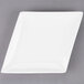 CAC DM-C14 White Diamond 12 1/4" x 9 1/2" Bright White Porcelain Coupe Dinner Plate - 12/Case Main Thumbnail 2