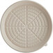 A white round World Centric compostable fiber pizza container base with a circular pattern.