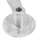 A close-up of the Hobart aluminum dough hook with a hole in the center.