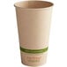 A white World Centric paper hot cup with a green NoTree label.