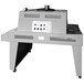 A Sealer Sales industrial shrink tunnel machine on wheels with a white background.