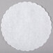 4" White Floral Linen Paper Doilies - 1000/Case Main Thumbnail 2