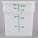 Cambro 4SFSP148 4 Qt. White Poly CamSquare® Food Storage Container Main Thumbnail 3