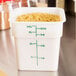 Cambro 4SFSP148 4 Qt. White Poly CamSquare® Food Storage Container Main Thumbnail 1