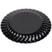 Fineline Flairware 206-BK 6" Black Plastic Plate - 18/Pack Main Thumbnail 3