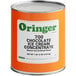 A white #10 can of Oringer Chocolate Hard Serve Ice Cream Base with orange and white text.