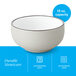 A gray matte stoneware bowl with a 13 oz. capacity.