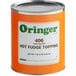 A #10 can of Oringer Van Hollan Fudge Dessert with a label that says "Sundae Topping" in orange.