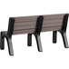 A MasonWays brown plastic bench with black legs.