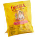 A yellow Cholula packet with red text.