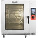 A large white Vulcan electric combi oven with a glass door.