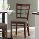 Lancaster Table & Seating Mahogany Finish Wooden Window Back Chair with Taupe Padded Seat Main Thumbnail 1