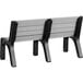 A gray and black MasonWays Malibu-style bench.