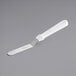 A white Choice 4" Blade Offset Baking / Icing Spatula with a white plastic handle.