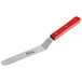 A Choice baking/icing spatula with a red wooden handle.