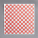 Choice No PFAS Added Red Check Basket Liner / Deli Wrap - 12" x 12" - 1000/Pack Main Thumbnail 2
