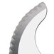 A close-up of a Robot Coupe fine serrated "S" blade with a circular shape.