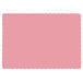 Hoffmaster 310525 10" x 14" Dusty Rose Pink Colored Paper Placemat with Scalloped Edge - 1000/Case Main Thumbnail 2