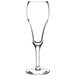 A clear Libbey tulip champagne glass with a long stem.