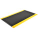 A black and yellow Notrax Diamond Sof-Tred anti-fatigue mat with a black border.