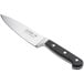 A Choice Classic Chef Knife with a black handle and silver blade.