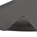 A black rubber mat with a curved edge.