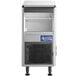 A stainless steel and black Avantco undercounter ice machine.