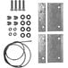 A metal hardware kit for an Envira-North heavy-duty pivoting mount including screws, nuts, and bolts.