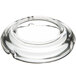 A clear glass Libbey round ashtray.