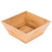 An American Metalcraft square bamboo bowl with a square shape.