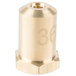 A brass Main Street Equipment burner orifice nut with the number 36 on it.