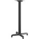 A black Lancaster Table & Seating bar height column table base.