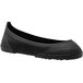 A black rubber shoe cover with a black sole and curved edge.