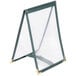 Menu Solutions SE135 5" x 7" Single Panel / Two View Green Sewn Edge Table Tent Main Thumbnail 2