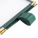Menu Solutions SE135 5" x 7" Single Panel / Two View Green Sewn Edge Table Tent Main Thumbnail 5