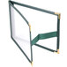 Menu Solutions SE135 5" x 7" Single Panel / Two View Green Sewn Edge Table Tent Main Thumbnail 4