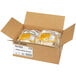 A white box of Bernardi Jumbo Round Semolina Flour Cheese Ravioli with two packages inside.