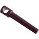 A burgundy plastic pocket corkscrew with a handle.