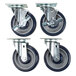Cooking Performance Group 5 inch Plate Casters - 4/Set